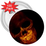 Laughing Skull 3  Buttons (100 pack)  Front