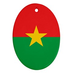 Flag Of Burkina Faso Oval Ornament (two Sides)