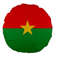 Flag Of Burkina Faso Large 18  Premium Flano Round Cushions by abbeyz71