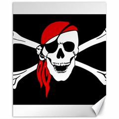 Pirate Skull Canvas 11  X 14   by StarvingArtisan