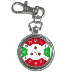 Flag Of Burundi Key Chain Watches by abbeyz71