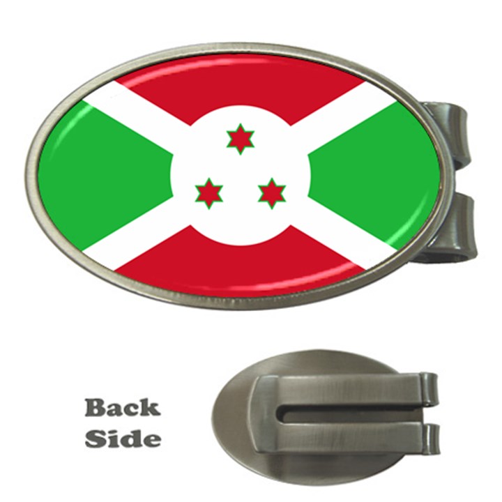 Flag of Burundi Money Clips (Oval) 