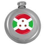 Flag of Burundi Round Hip Flask (5 oz) Front