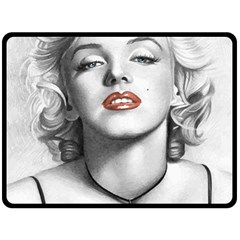 Blonde Bombshell Fleece Blanket (large)  by StarvingArtisan