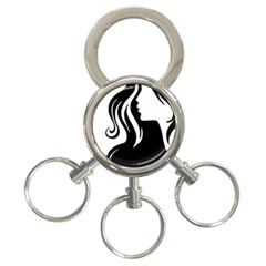 Long Haired Sexy Woman  3-ring Key Chains by StarvingArtisan