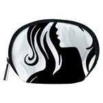 Long Haired Sexy Woman  Accessory Pouches (Medium)  Front