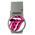 Pink Tongue Money Clips (Round)  Front