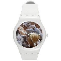 Seashells Round Plastic Sport Watch (m) by StarvingArtisan