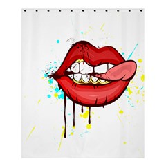 Bit Your Tongue Shower Curtain 60  X 72  (medium)  by StarvingArtisan