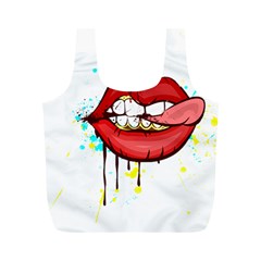Bit Your Tongue Full Print Recycle Bags (m)  by StarvingArtisan