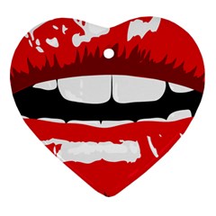 Sexy Mouth  Ornament (heart) by StarvingArtisan
