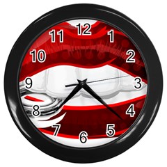 Bite Me Wall Clocks (black) by StarvingArtisan