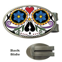 Cranium Sugar Skull Money Clips (oval)  by StarvingArtisan