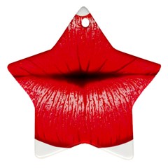 Oooooh Lips Star Ornament (two Sides) by StarvingArtisan