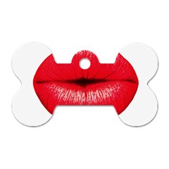 Oooooh Lips Dog Tag Bone (two Sides) by StarvingArtisan