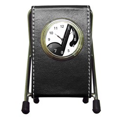 Music Note  Pen Holder Desk Clocks by StarvingArtisan