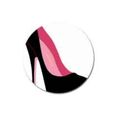 Black Stiletto Heels Magnet 3  (round) by StarvingArtisan