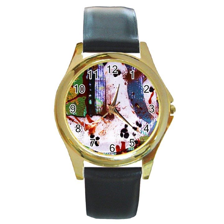 Doves Match 1 Round Gold Metal Watch