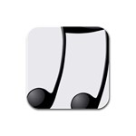 Music Note Rubber Square Coaster (4 pack)  Front