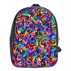 Artwork By Patrick-colorful-39 School Bag (large) by ArtworkByPatrick