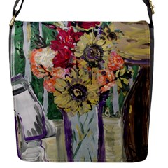 Sunflowers And Lamp Flap Messenger Bag (s) by bestdesignintheworld