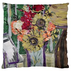 Sunflowers And Lamp Standard Flano Cushion Case (two Sides) by bestdesignintheworld