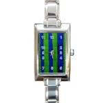 Stripes Rectangle Italian Charm Watch Front