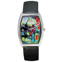 Still Life With Two Lamps Barrel Style Metal Watch by bestdesignintheworld