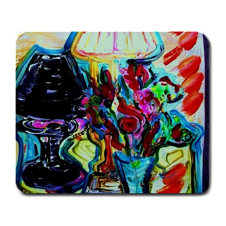 Still Life With Two Lamps Large Mousepads