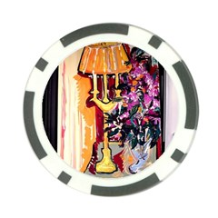 Still Life With Lamps And Flowers Poker Chip Card Guard (10 Pack) by bestdesignintheworld