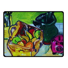 Still Life With A Pigy Bank Fleece Blanket (small) by bestdesignintheworld