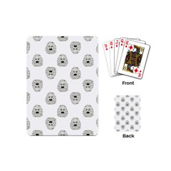 Angry Theater Mask Pattern Playing Cards (mini)  by dflcprints