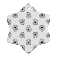 Angry Theater Mask Pattern Snowflake Ornament (two Sides) by dflcprints