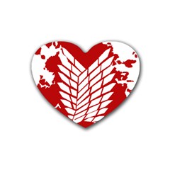 Attack On Titan Heart Coaster (4 Pack)  by Animestyle