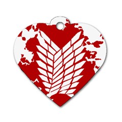 Attack On Titan Dog Tag Heart (two Sides) by Animestyle