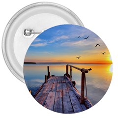 Sunset Lake Beautiful Nature 3  Buttons by Modern2018