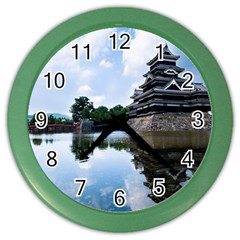 Beautiful Pagoda On Lake Nature Wallpaper Color Wall Clocks