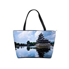 Beautiful Pagoda On Lake Nature Wallpaper Shoulder Handbags by Modern2018