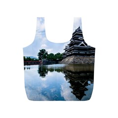 Beautiful Pagoda On Lake Nature Wallpaper Full Print Recycle Bags (s) 