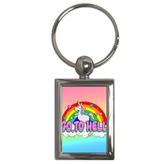 Go To Hell - Unicorn Key Chains (rectangle)  by Valentinaart