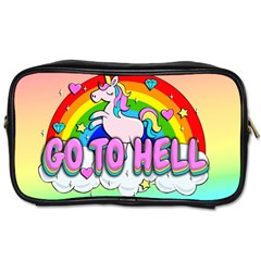 Go To Hell - Unicorn Toiletries Bags by Valentinaart