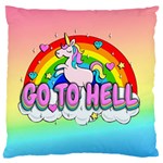 Go to Hell - Unicorn Large Cushion Case (Two Sides) Front
