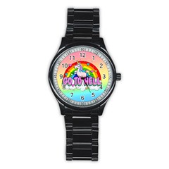 Go To Hell - Unicorn Stainless Steel Round Watch