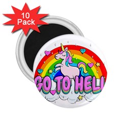 Go To Hell - Unicorn 2 25  Magnets (10 Pack)  by Valentinaart