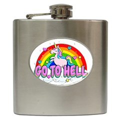 Go To Hell - Unicorn Hip Flask (6 Oz)