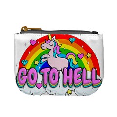 Go To Hell - Unicorn Mini Coin Purses by Valentinaart