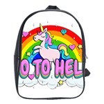 Go to Hell - Unicorn School Bag (XL) Front