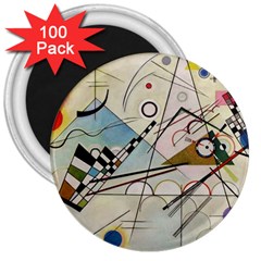 Composition 8 - Vasily Kandinsky 3  Magnets (100 Pack) by Valentinaart