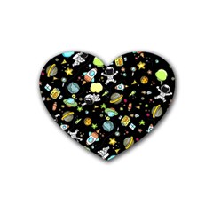 Space Pattern Heart Coaster (4 Pack) 