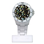 Space Pattern Plastic Nurses Watch Front